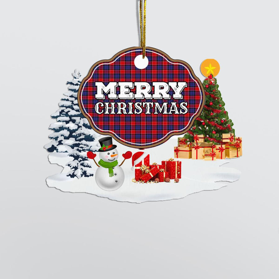 Clan Haldane 1 "Merry Christmas" Tartan Acrylic Ornament UQ47 Haldane 1 Tartan Tartan Christmas