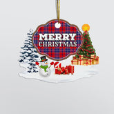 Clan Wishart Dress "Merry Christmas" Tartan Acrylic Ornament JW16 Wishart Dress Tartan Tartan Christmas