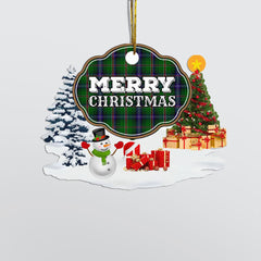 Clan Kirby "Merry Christmas" Tartan Acrylic Ornament NW47 Kirby Tartan Tartan Christmas