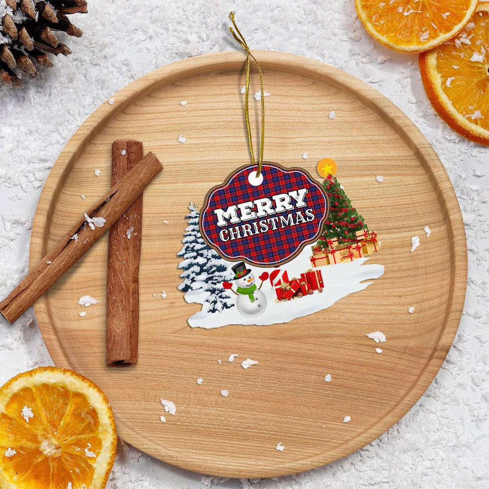 Clan Haldane 1 "Merry Christmas" Tartan Acrylic Ornament UQ47 Haldane 1 Tartan Tartan Christmas