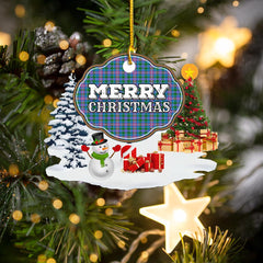 Clan Ralston "Merry Christmas" Tartan Acrylic Ornament ZC84 Ralston Tartan Tartan Christmas