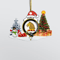 Clan Fairlie Crest Tartan Acrylic Christmas Ornament OZ15 Fairlie Tartan Tartan Christmas