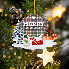 Clan Stewart Dress Ancient "Merry Christmas" Tartan Acrylic Ornament HS50 Stewart Dress Ancient Tartan Tartan Christmas