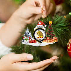 Clan Fairlie Crest Tartan Acrylic Christmas Ornament OZ15 Fairlie Tartan Tartan Christmas