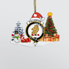 Clan Fullerton Crest Tartan Acrylic Christmas Ornament IE63 Fullerton Tartan Tartan Christmas