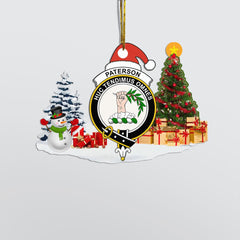 Clan Paterson Crest Tartan Acrylic Christmas Ornament RJ73 Paterson Tartan Tartan Christmas