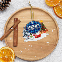 Clan McKerrell "Merry Christmas" Tartan Acrylic Ornament CU84 McKerrell Tartan Tartan Christmas