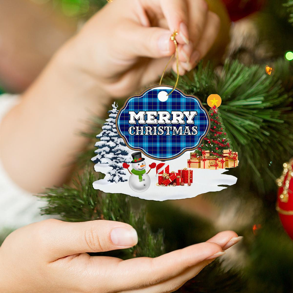 Clan McKerrell "Merry Christmas" Tartan Acrylic Ornament CU84 McKerrell Tartan Tartan Christmas