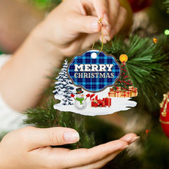 Clan McKerrell "Merry Christmas" Tartan Acrylic Ornament CU84 McKerrell Tartan Tartan Christmas