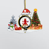Clan Maitland Crest Tartan Acrylic Christmas Ornament ML30 Maitland Tartan Tartan Christmas