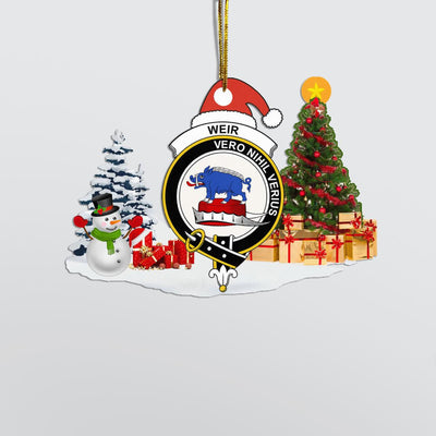 Clan Weir Crest Tartan Acrylic Christmas Ornament ZY59