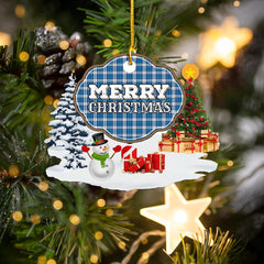 Clan Strathclyde District "Merry Christmas" Tartan Acrylic Ornament MG16 Strathclyde District Tartan Tartan Christmas