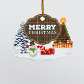 Clan Prince of Wales "Merry Christmas" Tartan Acrylic Ornament GP12 Prince of Wales Tartan Tartan Christmas