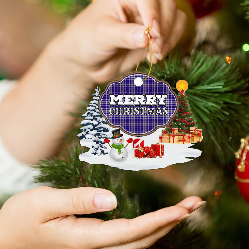 Clan Ochterlony "Merry Christmas" Tartan Acrylic Ornament UH55 Ochterlony Tartan Tartan Christmas
