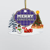Clan Ochterlony "Merry Christmas" Tartan Acrylic Ornament UH55 Ochterlony Tartan Tartan Christmas