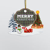 Clan Clephane "Merry Christmas" Tartan Acrylic Ornament ON10 Clephane Tartan Tartan Christmas
