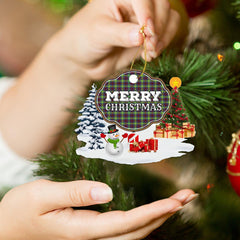 Clan Clephane "Merry Christmas" Tartan Acrylic Ornament ON10 Clephane Tartan Tartan Christmas