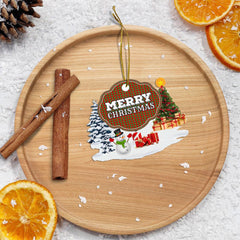 Clan Gartshore "Merry Christmas" Tartan Acrylic Ornament WE55 Gartshore Tartan Tartan Christmas