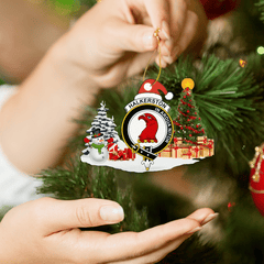 Clan Halkerston Crest Tartan Acrylic Christmas Ornament RH69 Halkerston Tartan Tartan Christmas