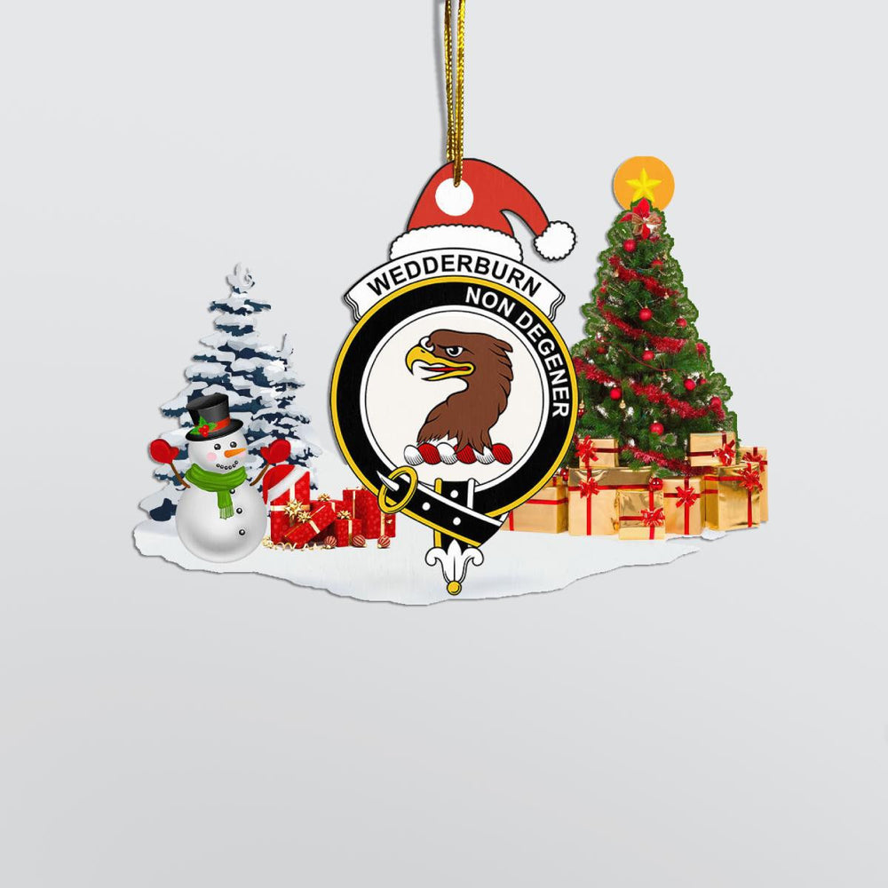 Clan Wedderburn Crest Tartan Acrylic Christmas Ornament RZ80 Wedderburn Tartan Tartan Christmas