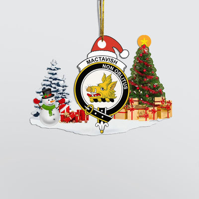 Clan MacTavish Crest Tartan Acrylic Christmas Ornament NW71