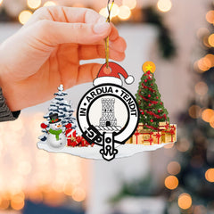 Clan Malcolm II Crest Tartan Acrylic Christmas Ornament ZD53 Malcolm II Tartan Tartan Christmas