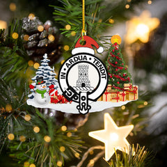 Clan Malcolm II Crest Tartan Acrylic Christmas Ornament ZD53 Malcolm II Tartan Tartan Christmas