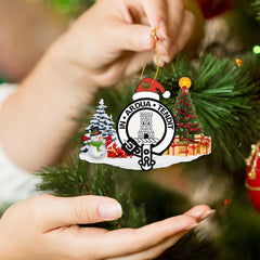 Clan Malcolm II Crest Tartan Acrylic Christmas Ornament ZD53 Malcolm II Tartan Tartan Christmas