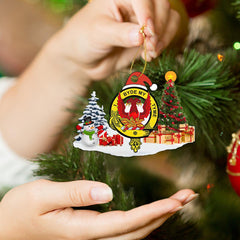 Clan Campbell Of Loudon Crest Tartan Acrylic Christmas Ornament WQ18 Campbell Of Loudon Tartan Tartan Christmas