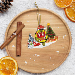 Clan Campbell Of Loudon Crest Tartan Acrylic Christmas Ornament WQ18 Campbell Of Loudon Tartan Tartan Christmas