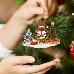 Clan Clark Crest Tartan Acrylic Christmas Ornament MZ69 Clark Tartan Tartan Christmas