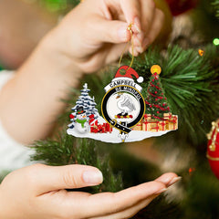 Clan Campbell of Cawdor Crest Tartan Acrylic Christmas Ornament UC58 Campbell of Cawdor Tartan Tartan Christmas