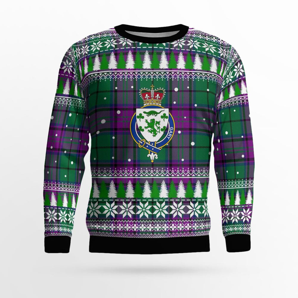 Clan Gary Modern Crest Tartan Christmas Ugly Sweater UT62 Gary Modern Sweater Crest Tartan Tartan Ugly Sweater
