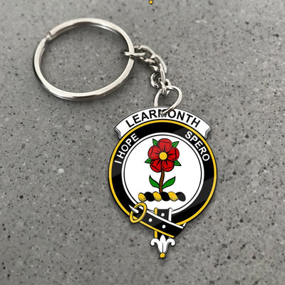 Clan Learmonth Tartan Crest Keychain