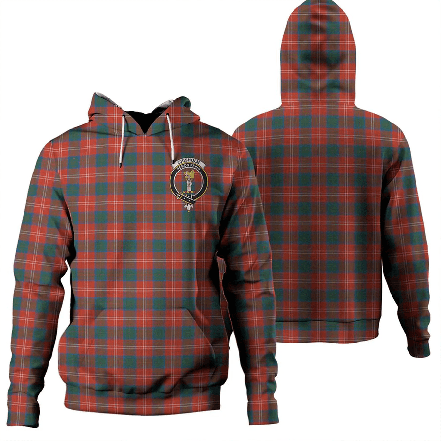 Clan Chisholm Ancient Tartan Hoodie Crest IDZY5G7J-1 Chisholm Ancient Tartan Hoodies