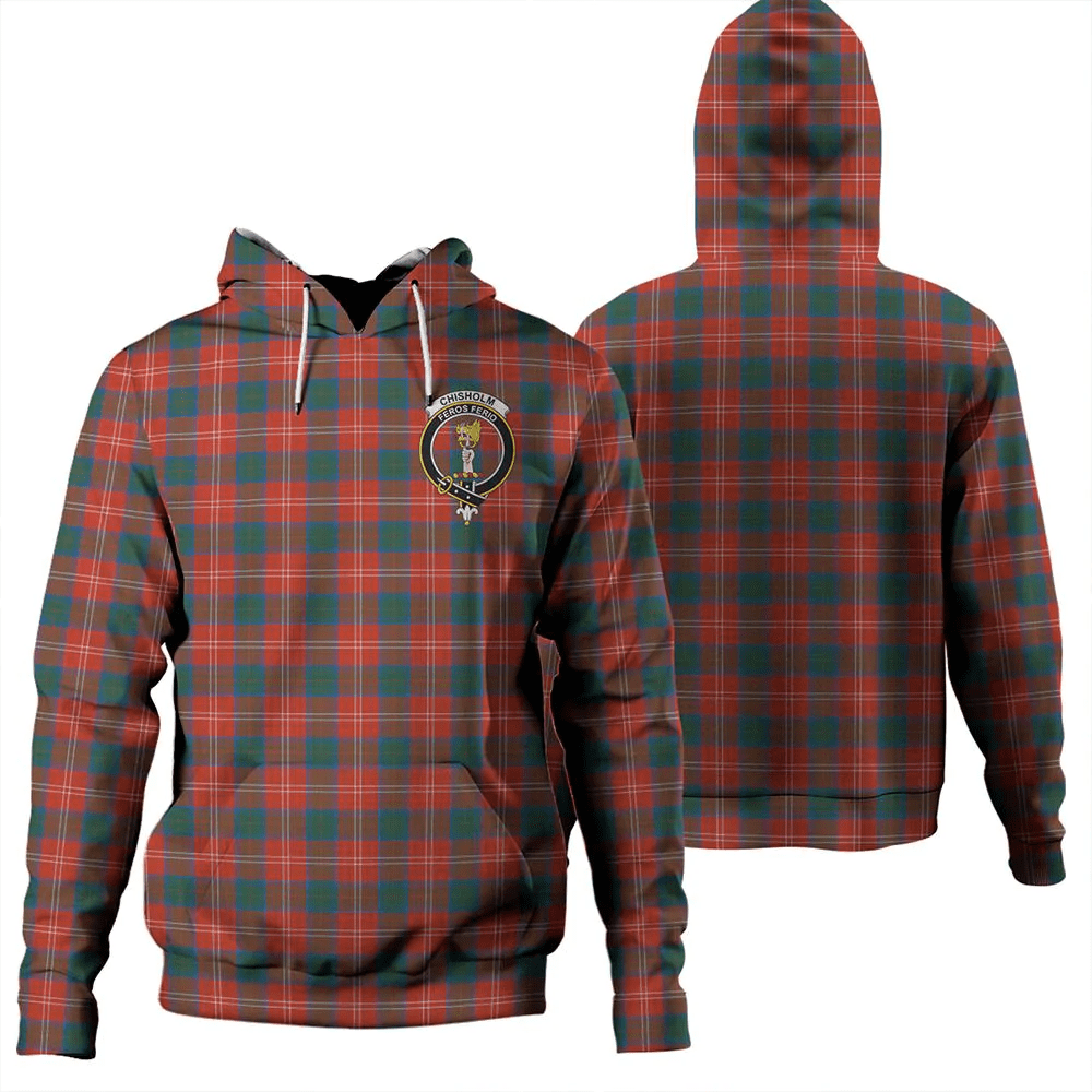 Clan Chisholm Ancient Tartan Hoodie Crest IDZY5G7J-1 Chisholm Ancient Tartan Hoodies