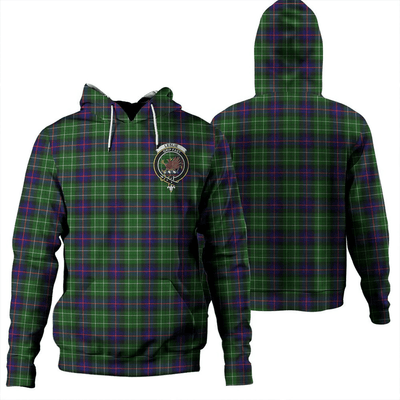 Clan Leslie Hunting Ancient Tartan Hoodie Crest