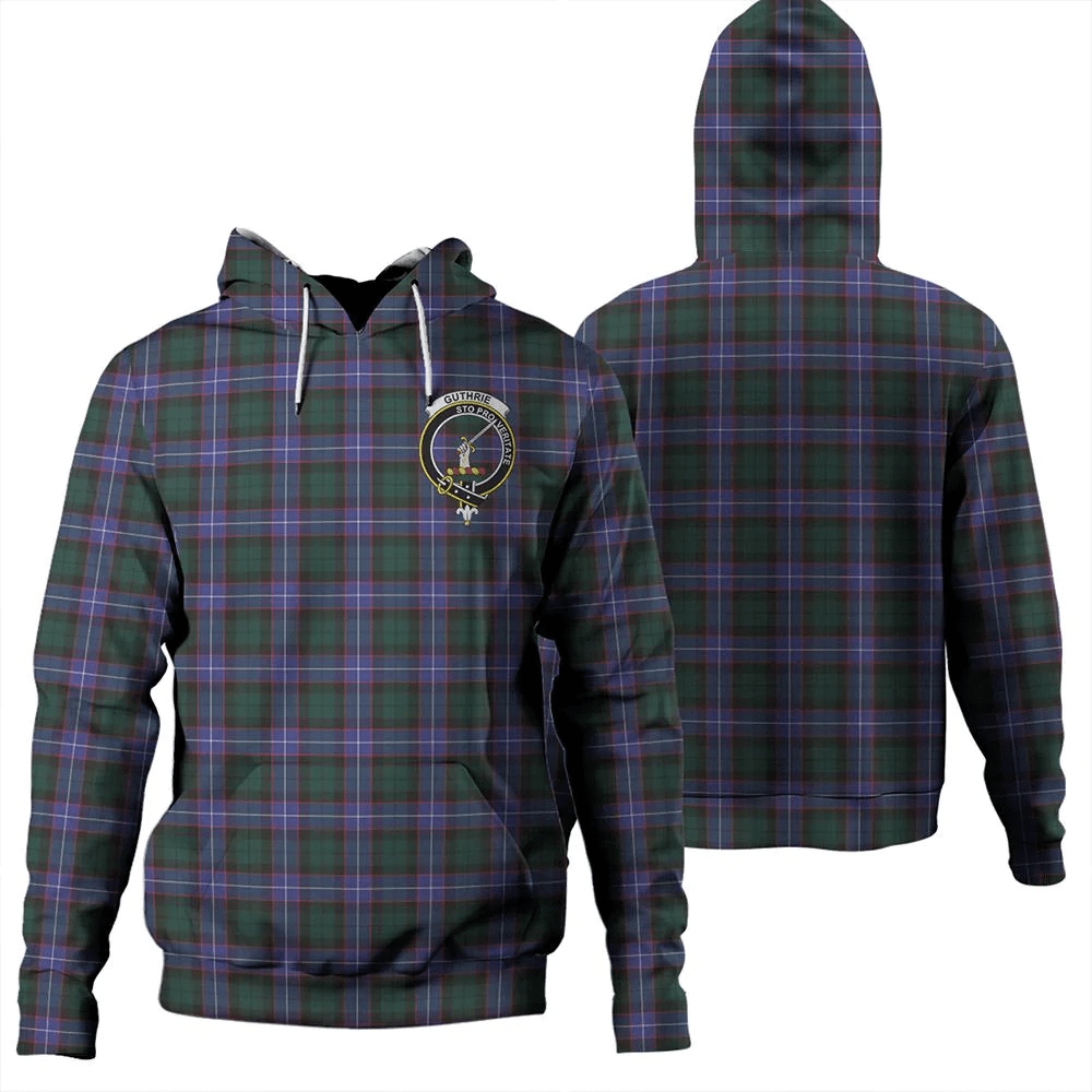 Clan Guthrie Modern Tartan Hoodie Crest P1N6XYQN-1 Guthrie Modern Tartan Hoodies