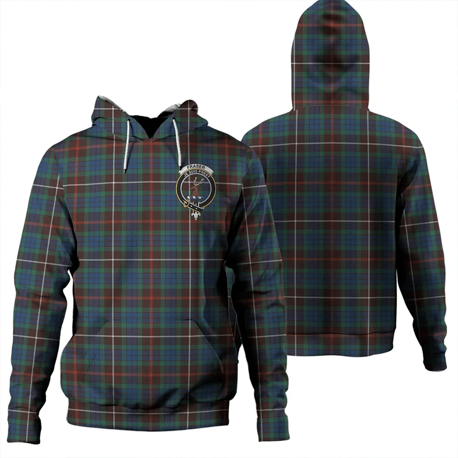 Clan Fraser Hunting Ancient Tartan Hoodie Crest XR3FKP8M-1 Fraser Hunting Ancient Tartan Hoodies
