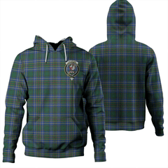 Clan Cockburn Ancient Tartan Hoodie Crest V71LUEBJ-1 Cockburn Ancient Tartan Hoodies