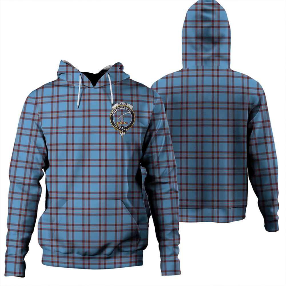 Clan Elliot Ancient Tartan Hoodie Crest P9ETEK5P-1 Elliot Ancient Tartan Hoodies
