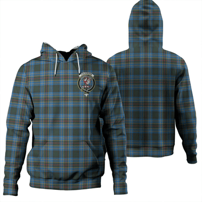 Clan Cockburn Modern Tartan Hoodie Crest