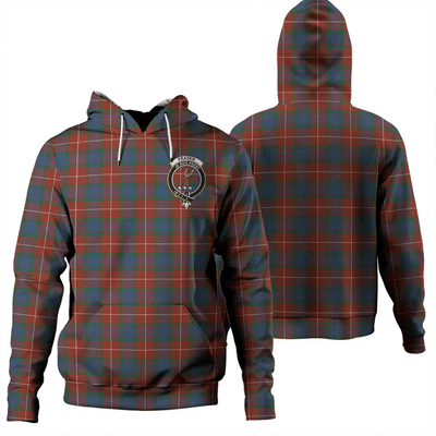 Clan Fraser Ancient Tartan Hoodie Crest VFRJN7MI-1