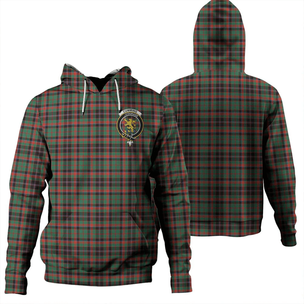 Clan Cumming Hunting Ancient Tartan Hoodie Crest KOKEGNQD-1 Cumming Hunting Ancient Tartan Hoodies
