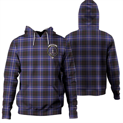 Clan Dunlop Modern Tartan Hoodie Crest
