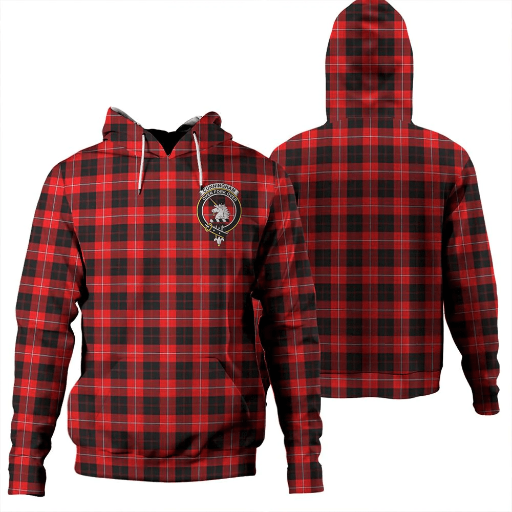 Clan Cunningham Modern Tartan Hoodie Crest TKK84SJR-1 Cunningham Modern Tartan Hoodies