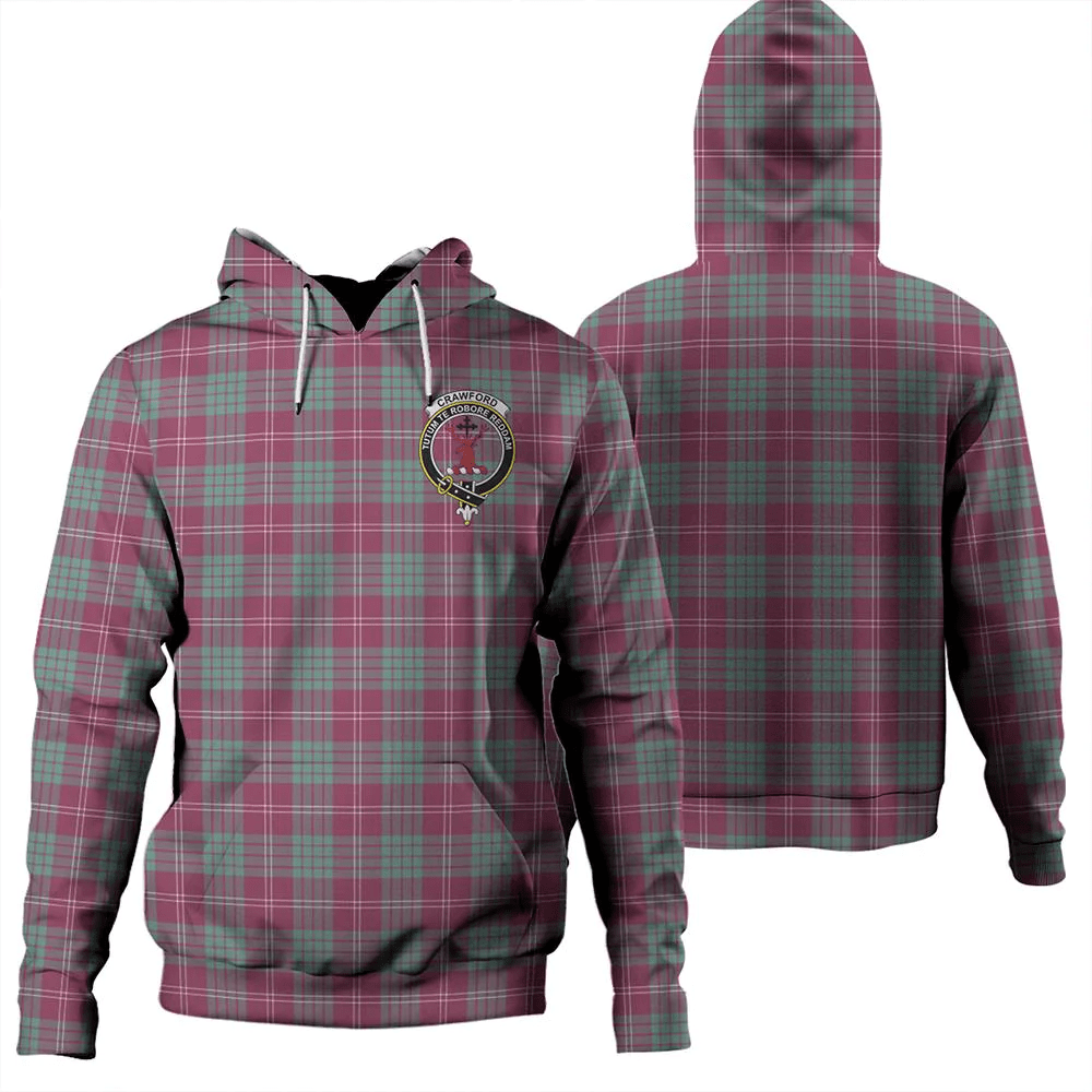 Clan Crawford Ancient Tartan Hoodie Crest PUK5MQJE-1 Crawford Ancient Tartan Hoodies