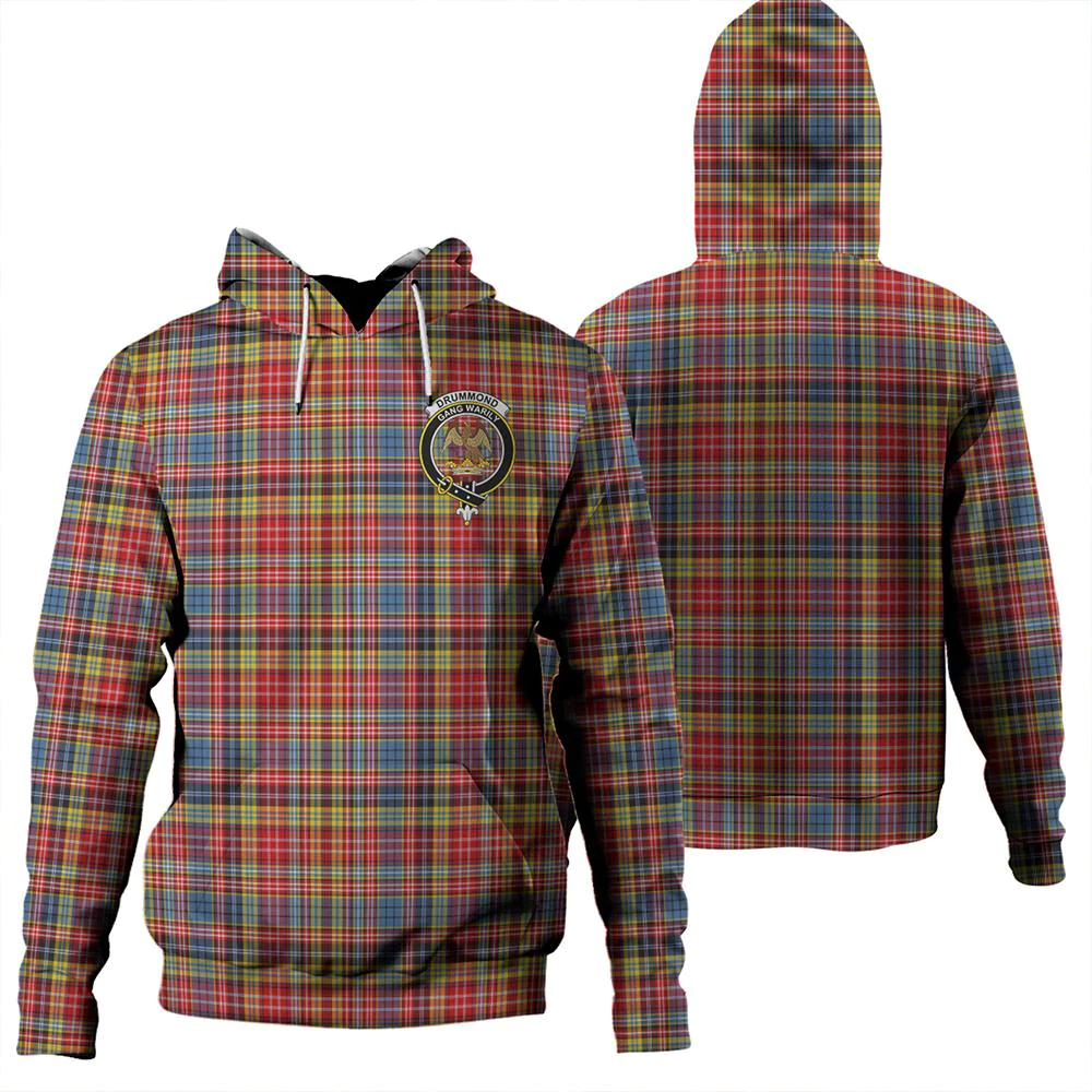 Clan Drummond of Strathallan Tartan Hoodie Crest F8VNCTSR-1 Drummond of Strathallan Tartan Hoodies