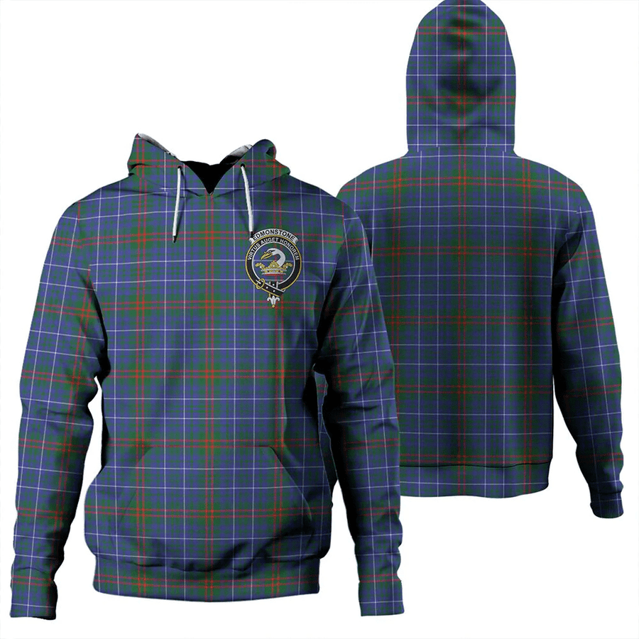 Clan Edmonstone Tartan Hoodie Crest THRXOHUE-1 Edmonstone Tartan Hoodies