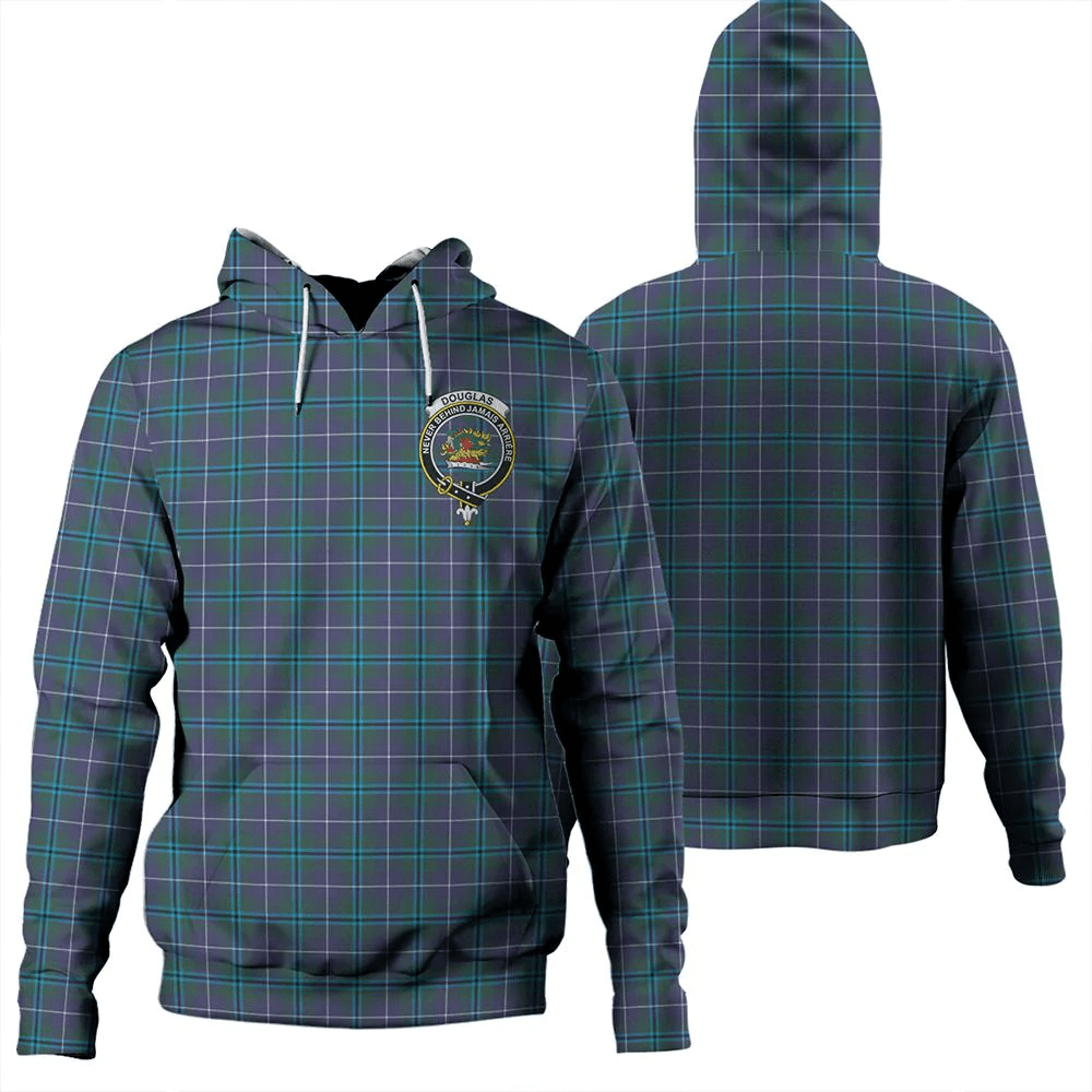 Clan Douglas Modern Tartan Hoodie Crest QCAAAPX7-1 Douglas Modern Tartan Hoodies
